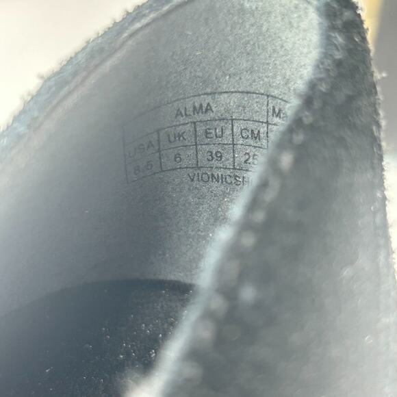 Vionic Alma Mary Jane Wedge Suede Heel Black J0866L1001 Women's 8.5M Tried On - Picture 9 of 11